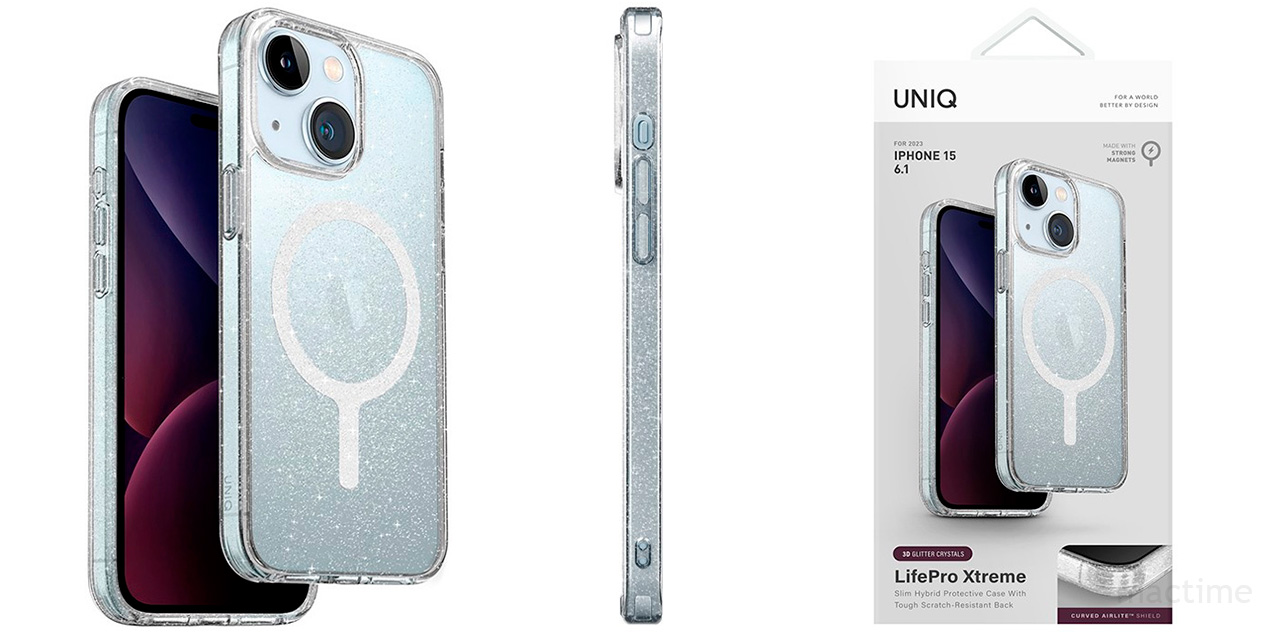 Прозрачный Чехол Uniq Lifepro Xtreme для iPhone 15 с MagSafe